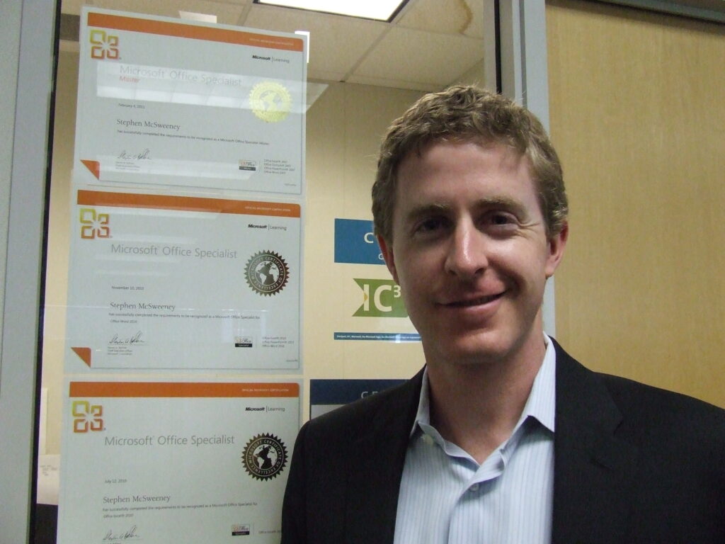 Stephen McSweeney, Certificare